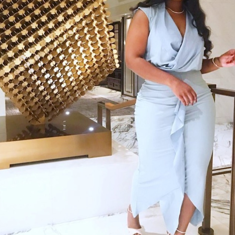 Baby blue dress
